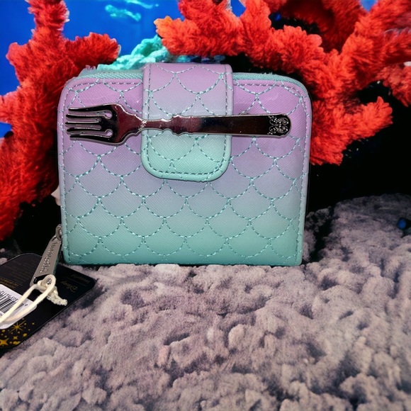 Disney Loungefly Little Mermaid Scales Ombre Mini Backpack & Matching Wallet main image 7